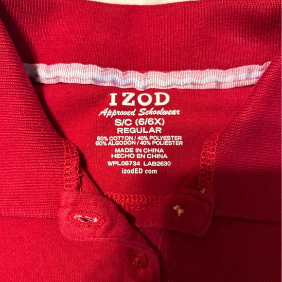 The Children's Place / IZOD Long Sleeve Uniform Pique Polo - Lot of 2 - Picture 3 of 7